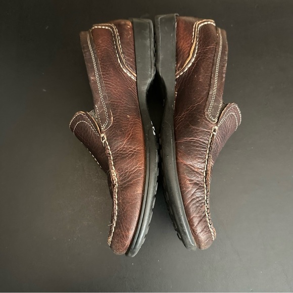 Clarks Loafers Driving Moccasins Shoes size 9M Slip On Brown Leather Comfort - Picture 6 of 8